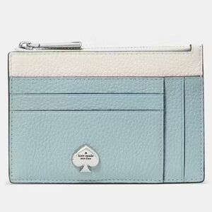 Kate Spade-Kayla Large Slim Card Holder (Aventurine-Multi)🩵🤍